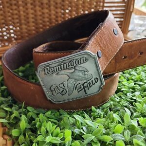 Remington Belt Canada Goose Buckle Original Sculpted By Sid Bell 1980
